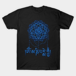 Om mani padme hum - blue T-Shirt